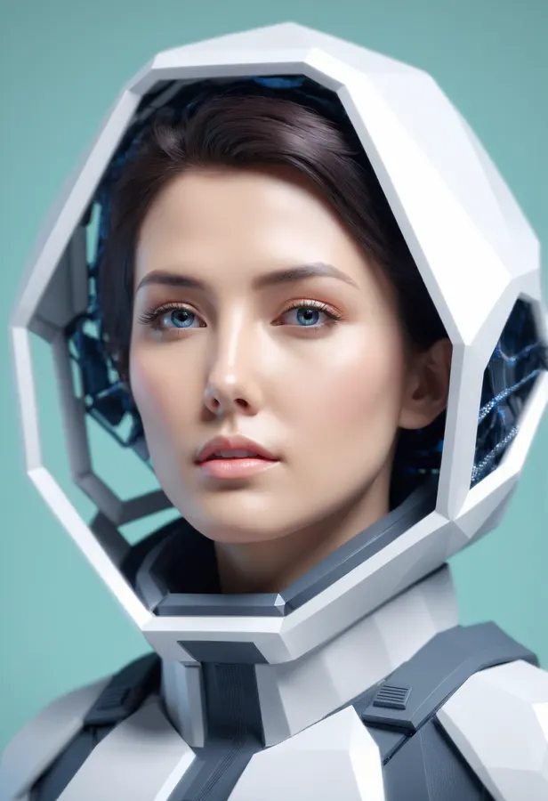 다면체 얼굴을 가진 우주 탐험가